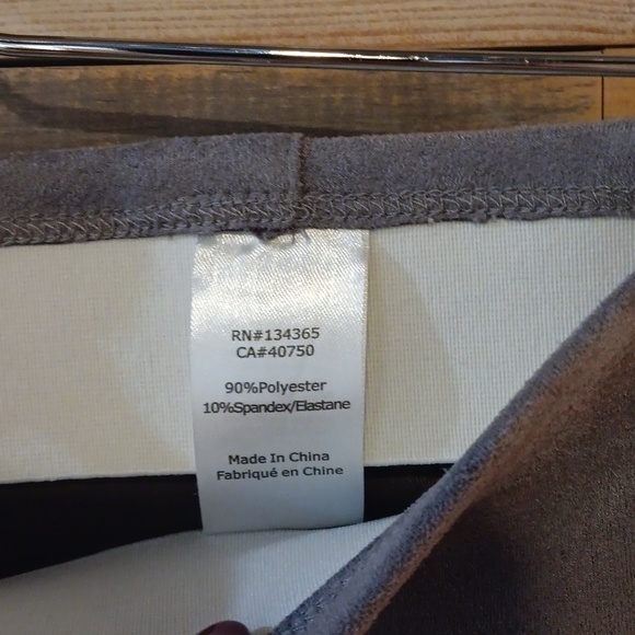 Marla Wynne Faux Suede Pants 2 grey - Picture 5 of 8